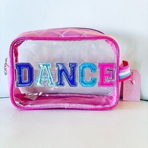 NWT Gorgeous Miss Gwen’s OMG Clear Colorful Graphic DANCE Makeup Cosmetic Bag